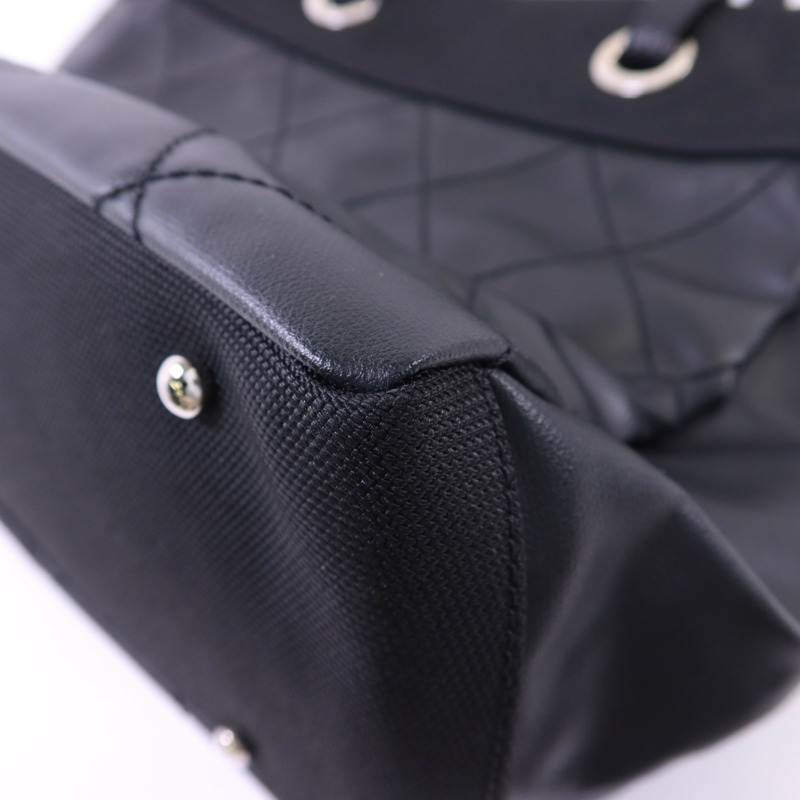 CHANEL 塗層帆布/尼龍Paris Biarritz Tote Bag銀扣手挽袋-12