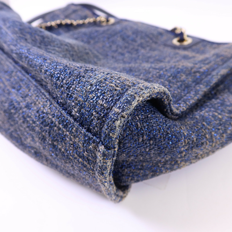 CHANEL 帆布Deauville Tote Bag金扣手挽袋-13