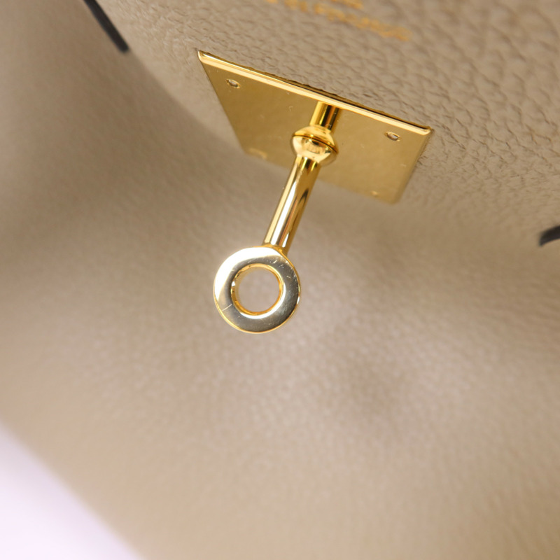 HERMES Clemence皮革Birkin 30金扣手挽袋Gris Tourterelle-10
