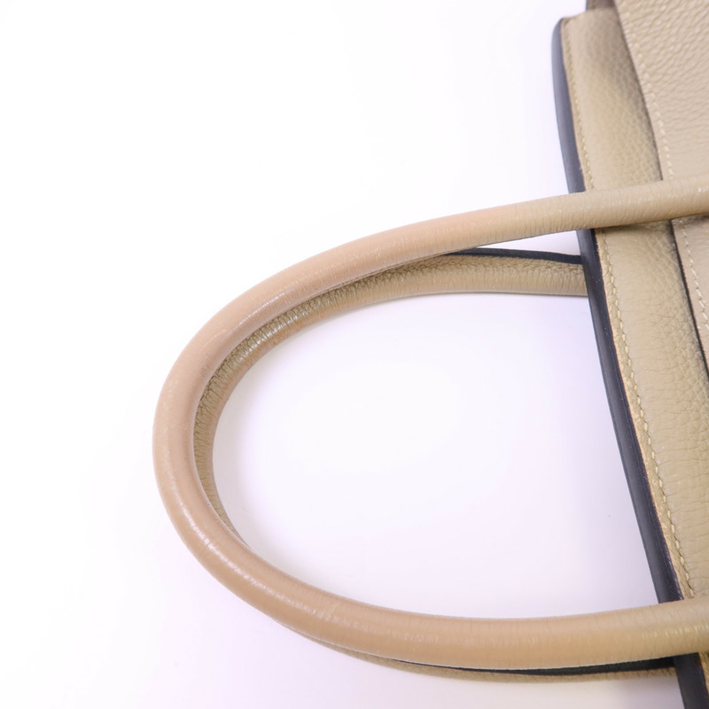 HERMES Clemence皮革Birkin 30金扣手挽袋Gris Tourterelle-17