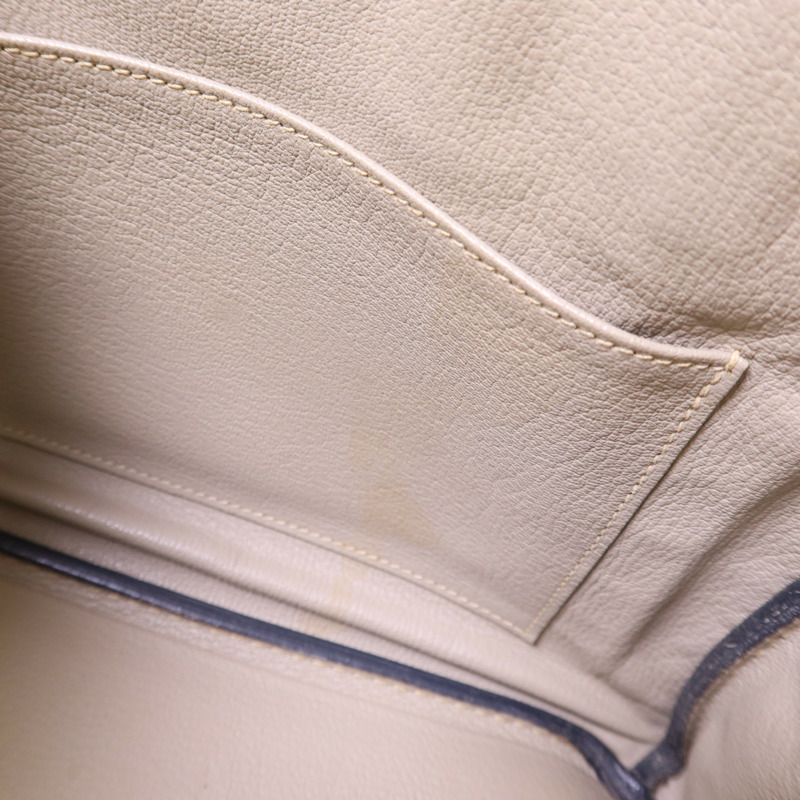 HERMES Clemence皮革Birkin 30金扣手挽袋Gris Tourterelle-20