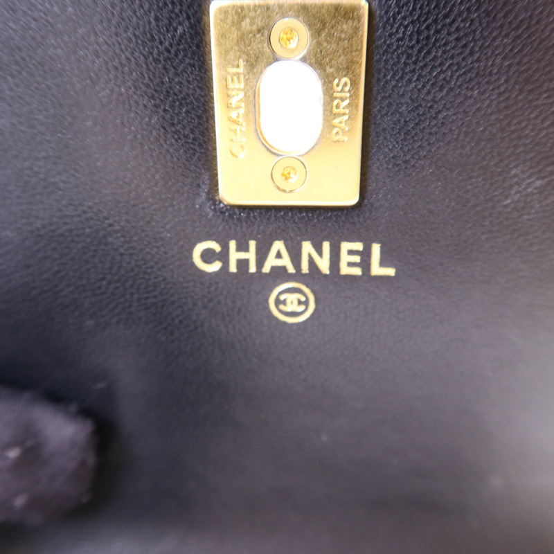CHANEL 羊皮皮革Phone Bag With Gold Ball金扣鏈帶肩背袋-6