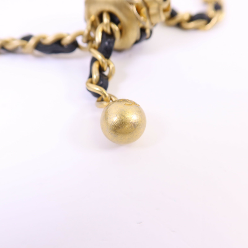 CHANEL 羊皮皮革Phone Bag With Gold Ball金扣鏈帶肩背袋-10