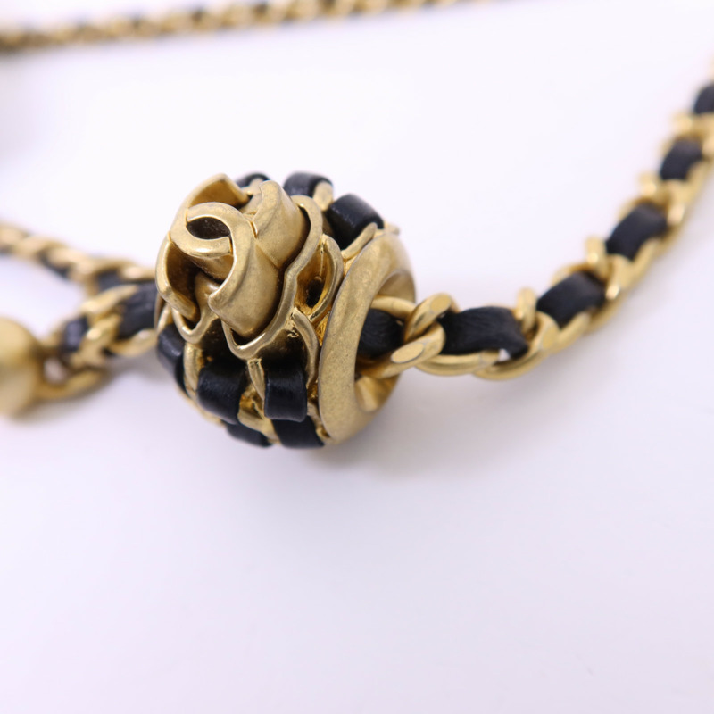 CHANEL 羊皮皮革Phone Bag With Gold Ball金扣鏈帶肩背袋-11