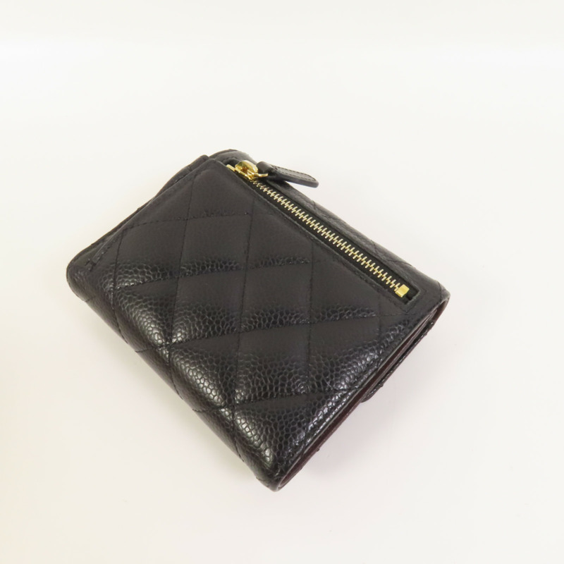 CHANEL 牛皮皮革Wallet金扣銀包-4