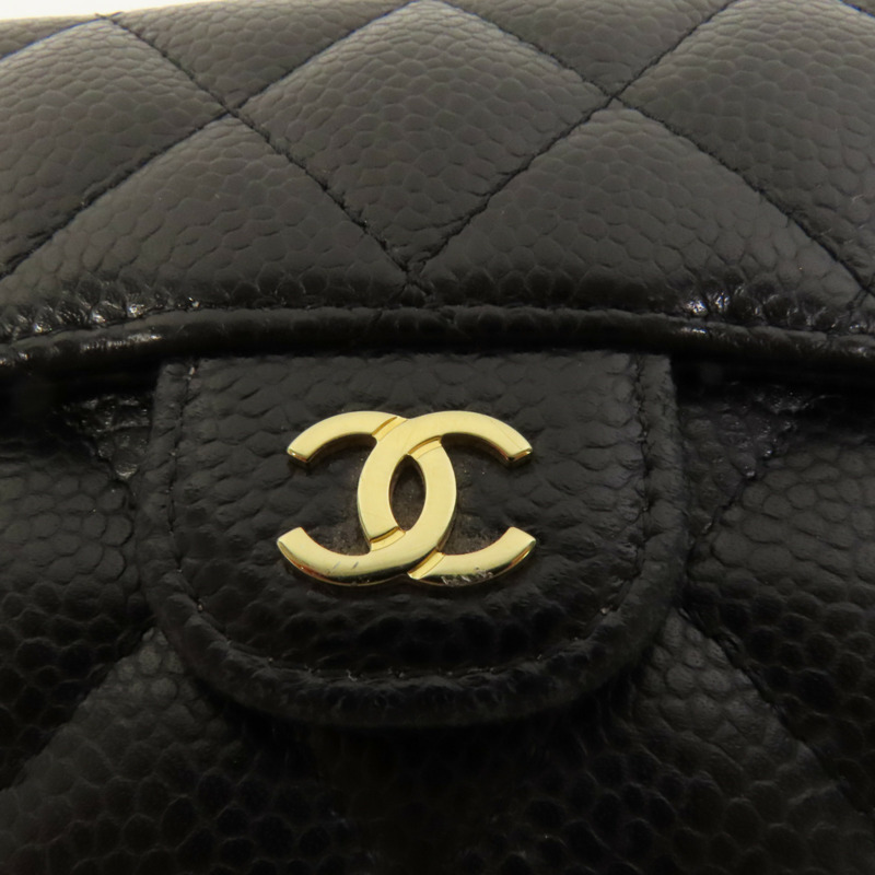 CHANEL 牛皮皮革Wallet金扣銀包-5