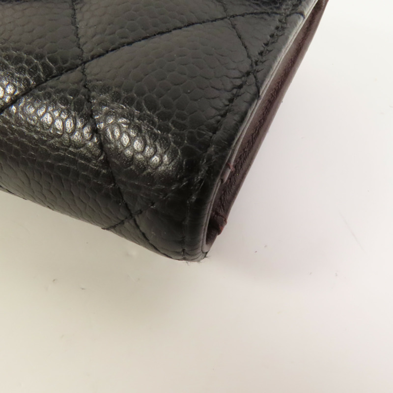 CHANEL 牛皮皮革Wallet金扣銀包-11