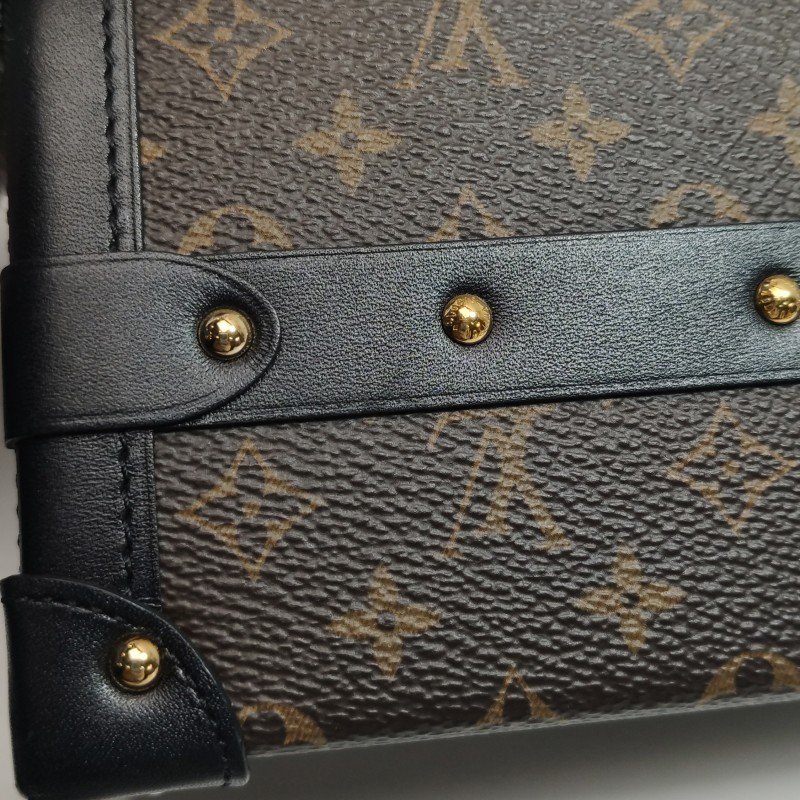 Louis Vuitton(LV)Petite Malle小盒子小號牛皮山本寬齋歌舞伎印花S-lock鎖扣斜挎包單肩包-16