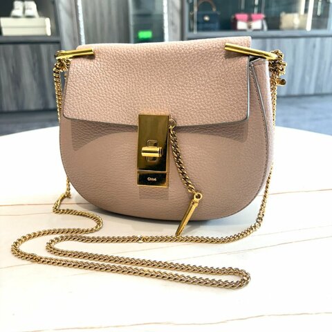 *SHIHNA名牌精品* CHLOE Drew Bag金扣鏈帶肩背袋