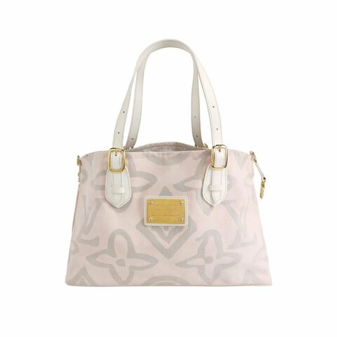 Louis Vuitton(LV)Tahitienne牛皮帆布字母Logo托特包單肩包