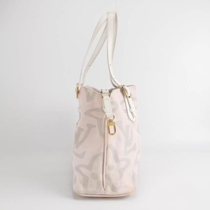 Louis Vuitton(LV)Tahitienne牛皮帆布字母Logo托特包單肩包-2