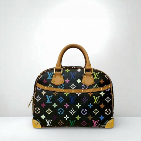 LV包包 黑彩金鉚釘前口袋手提小珍包M92662