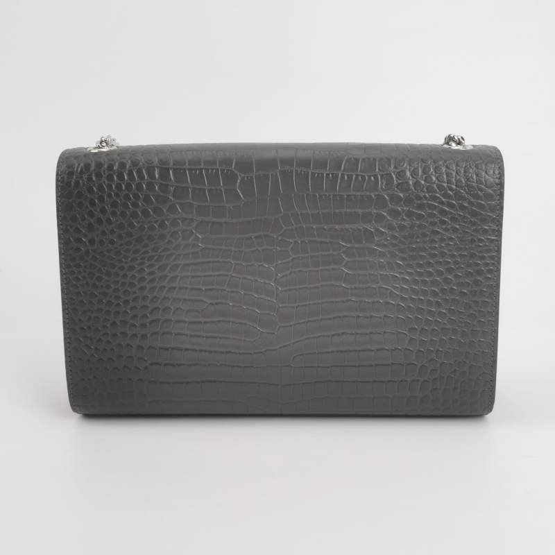 Saint Laurent Kate凱特包中號牛皮純色鱷魚紋流蘇YSL標誌單肩包-4