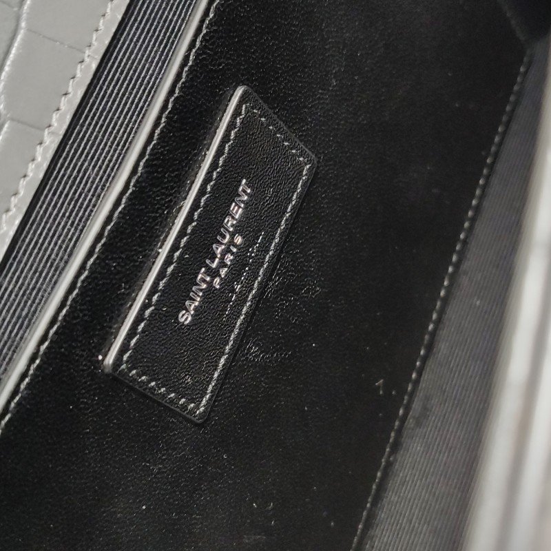 Saint Laurent Kate凱特包中號牛皮純色鱷魚紋流蘇YSL標誌單肩包-9