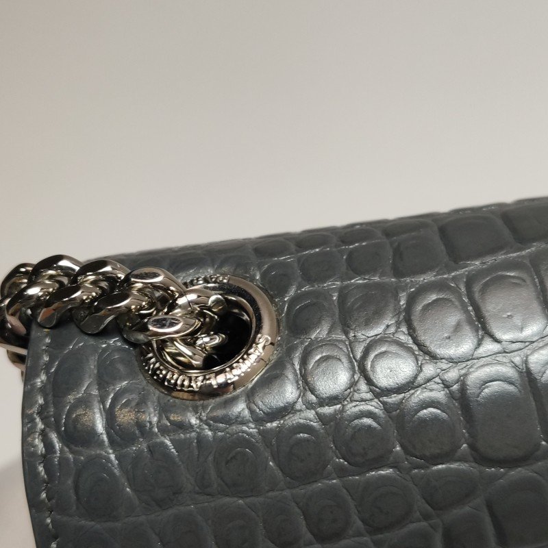 Saint Laurent Kate凱特包中號牛皮純色鱷魚紋流蘇YSL標誌單肩包-12