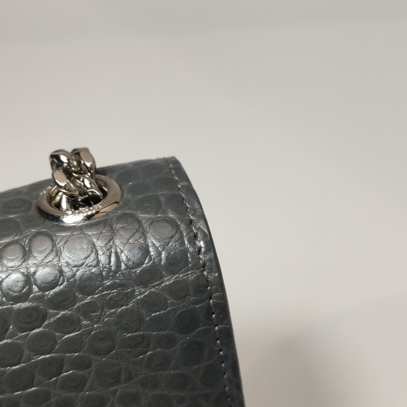 Saint Laurent Kate凱特包中號牛皮純色鱷魚紋流蘇YSL標誌單肩包-15