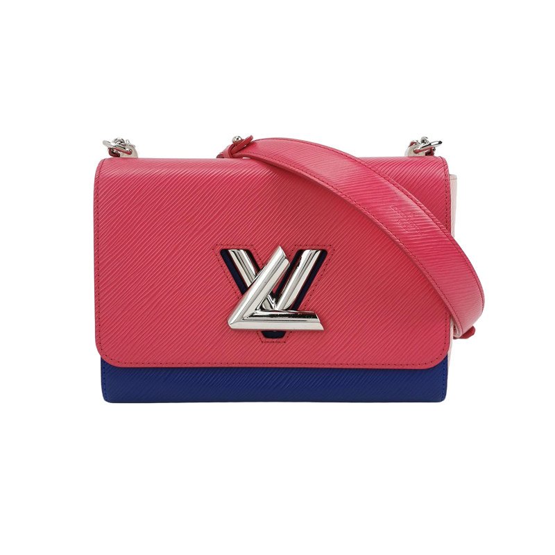 Louis Vuitton(LV)Twist中號牛皮拼色LV旋轉鎖扣單肩包-0