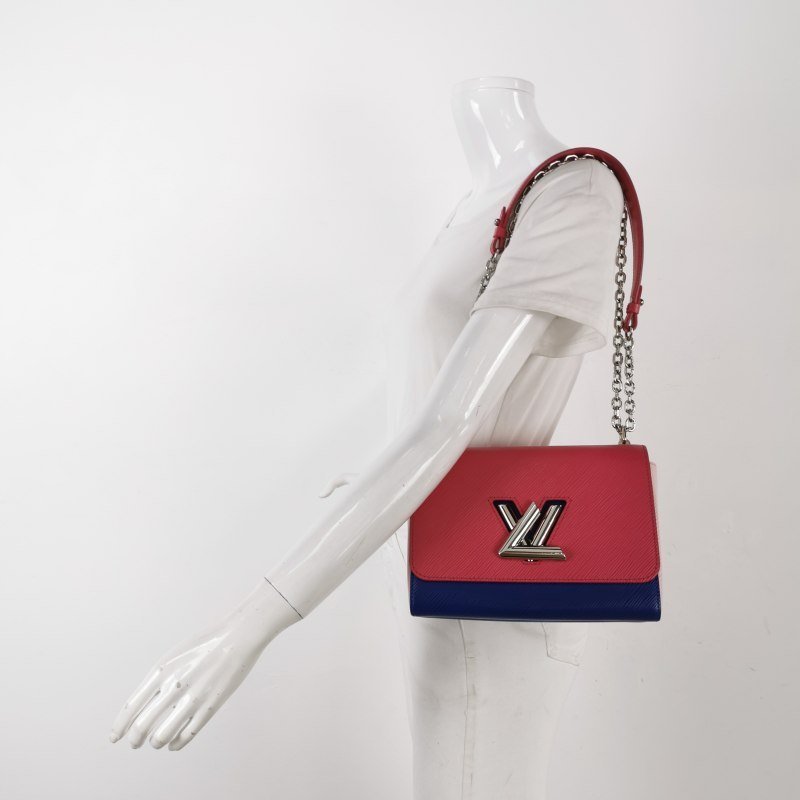 Louis Vuitton(LV)Twist中號牛皮拼色LV旋轉鎖扣單肩包-1