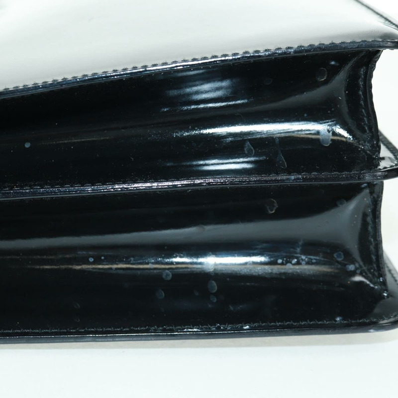 【日本直送】GUCCI 竹節手提包 琺瑯 兩用 黑色 金色 015 1046 3304 Auth bs32052-3