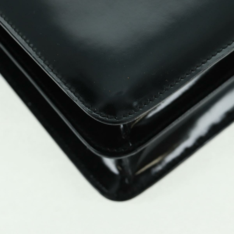 【日本直送】GUCCI 竹節手提包 琺瑯 兩用 黑色 金色 015 1046 3304 Auth bs32052-15