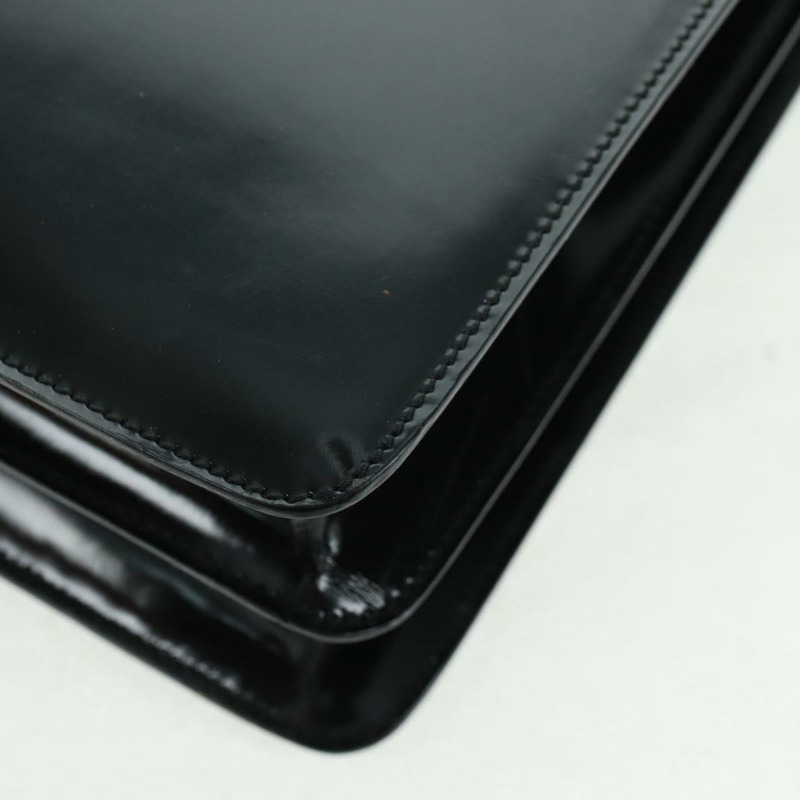 【日本直送】GUCCI 竹節手提包 琺瑯 兩用 黑色 金色 015 1046 3304 Auth bs32052-16