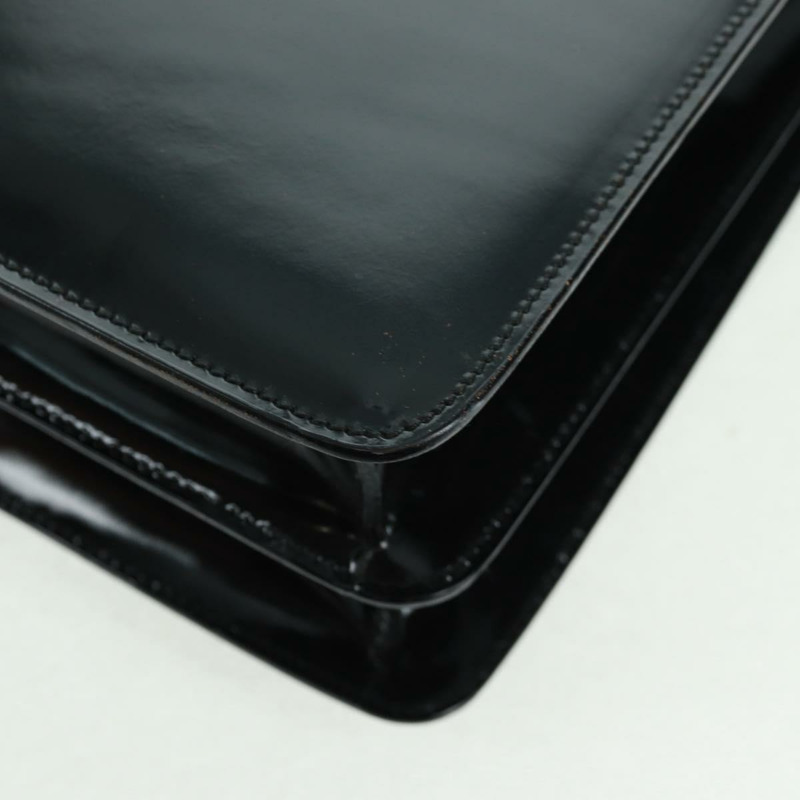 【日本直送】GUCCI 竹節手提包 琺瑯 兩用 黑色 金色 015 1046 3304 Auth bs32052-18