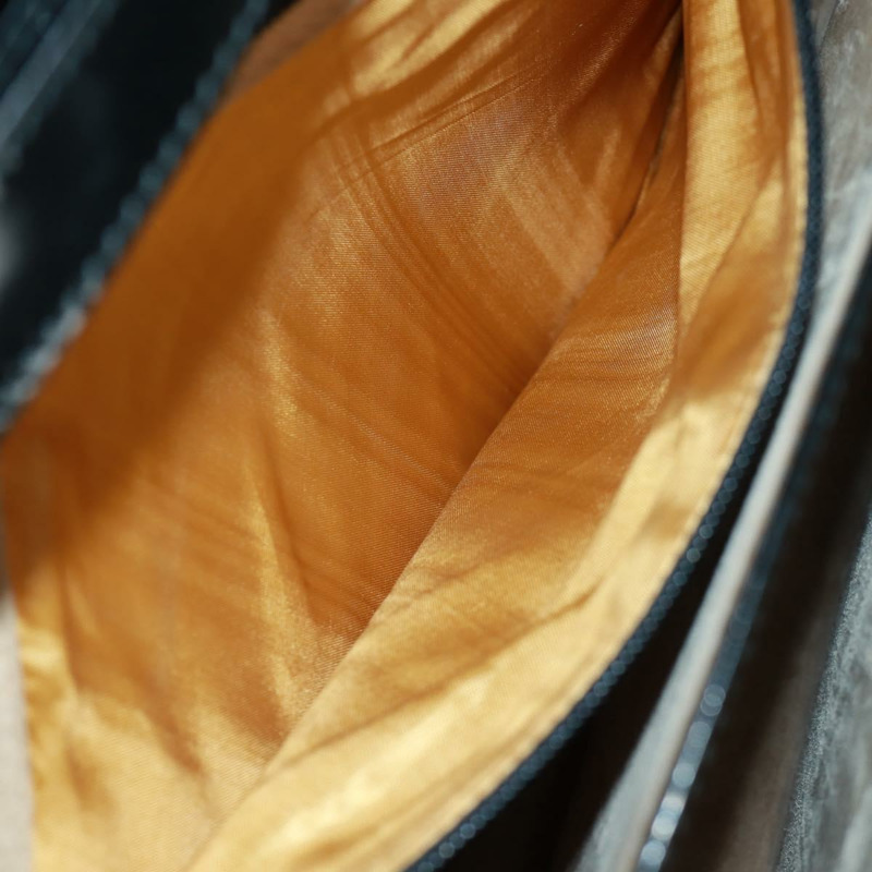 【日本直送】GUCCI 竹節手提包 琺瑯 兩用 黑色 金色 015 1046 3304 Auth bs32052-27