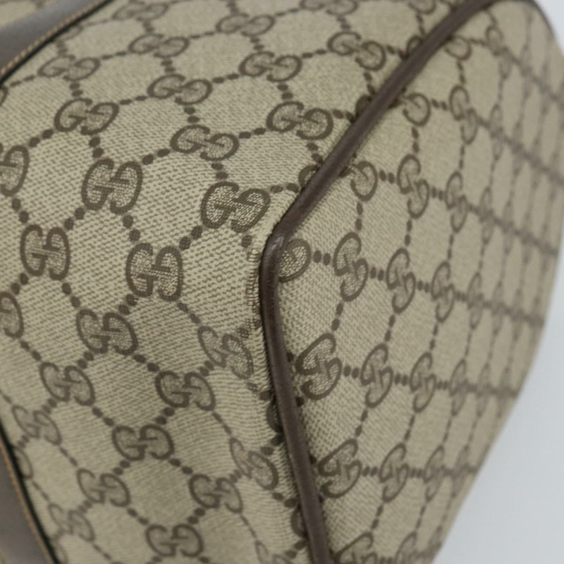 【日本直送】GUCCI GG Supreme Web Sherry Line 波士頓包 PVC 米色 金色 378 02 07 正品 159211-8