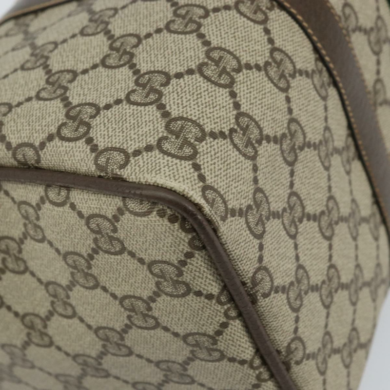 【日本直送】GUCCI GG Supreme Web Sherry Line 波士頓包 PVC 米色 金色 378 02 07 正品 159211-13