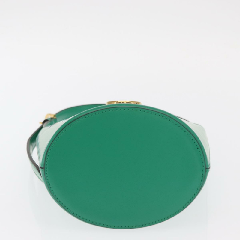 【日本直送】Salvatore Ferragamo Gancini trifolio 手提包 皮革 綠金 正品 am10228V-4