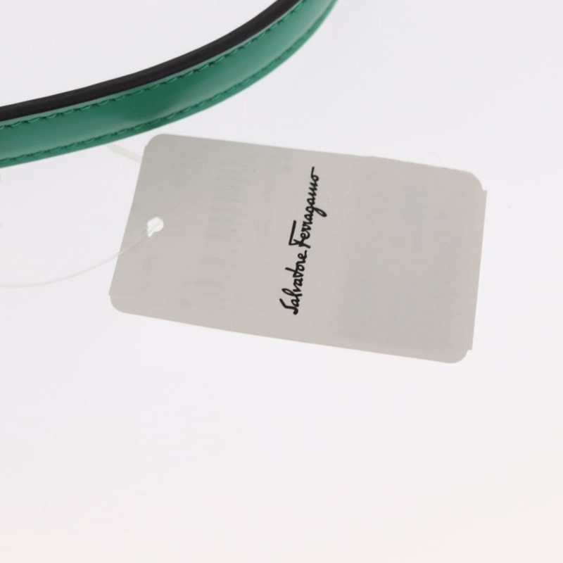 【日本直送】Salvatore Ferragamo Gancini trifolio 手提包 皮革 綠金 正品 am10228V-9