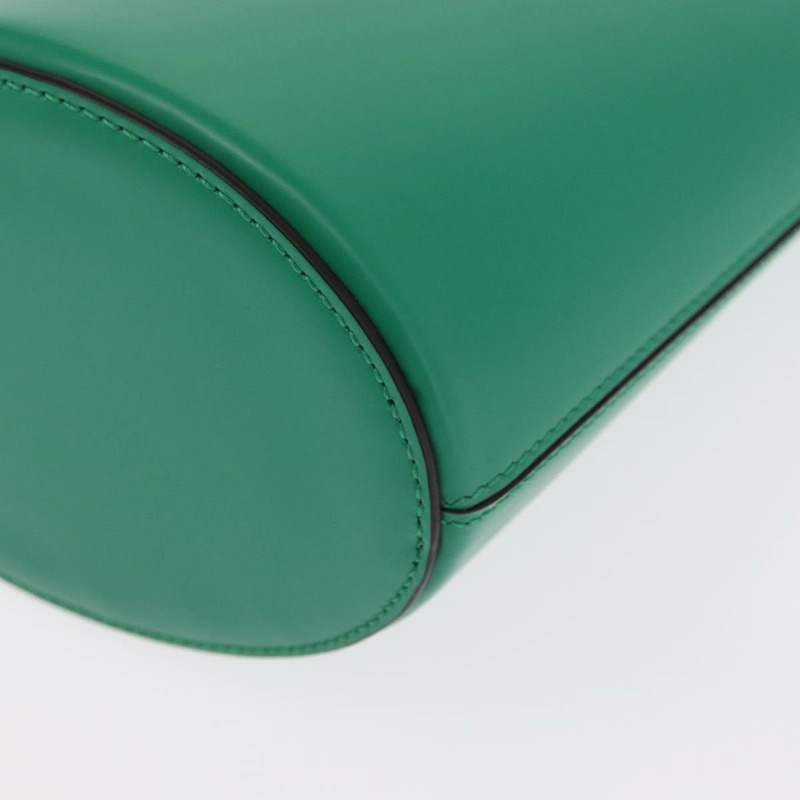 【日本直送】Salvatore Ferragamo Gancini trifolio 手提包 皮革 綠金 正品 am10228V-13