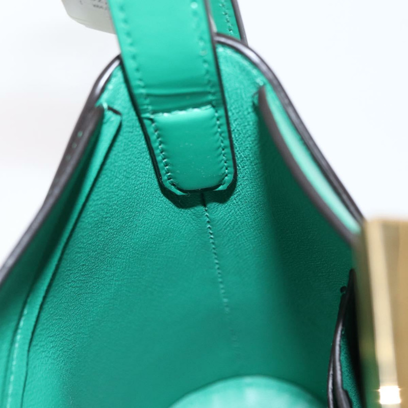 【日本直送】Salvatore Ferragamo Gancini trifolio 手提包 皮革 綠金 正品 am10228V-19