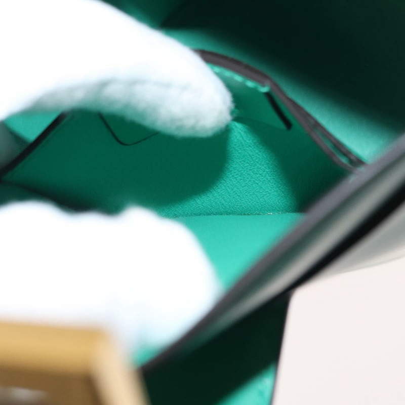 【日本直送】Salvatore Ferragamo Gancini trifolio 手提包 皮革 綠金 正品 am10228V-20