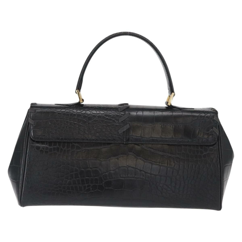 【日本直送】SAINT LAURENT 手提包 皮革 黑色 金色 正品 am10352V-1