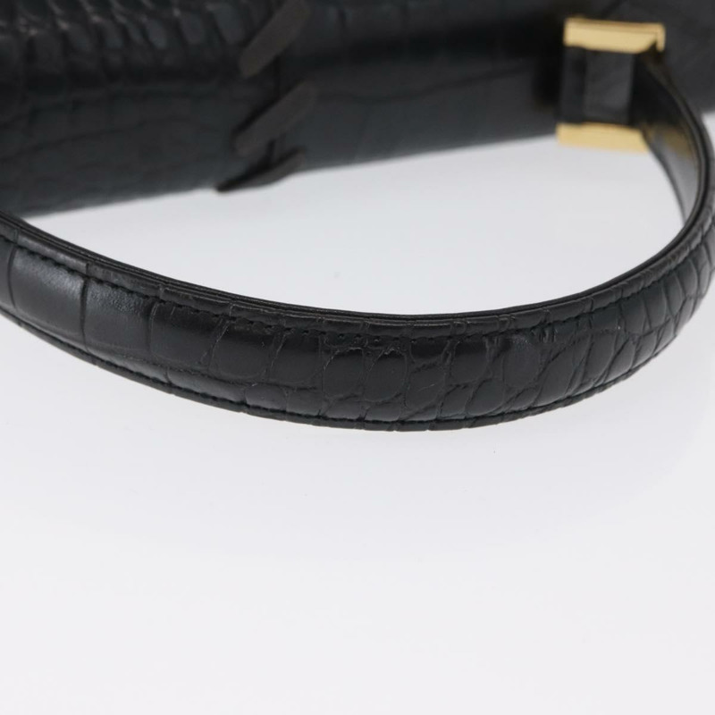 【日本直送】SAINT LAURENT 手提包 皮革 黑色 金色 正品 am10352V-6