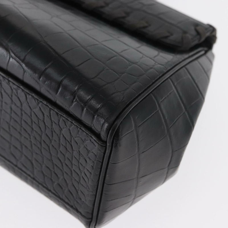 【日本直送】SAINT LAURENT 手提包 皮革 黑色 金色 正品 am10352V-13