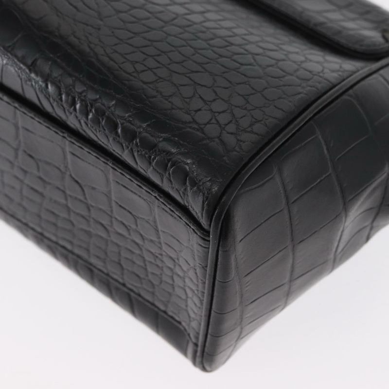 【日本直送】SAINT LAURENT 手提包 皮革 黑色 金色 正品 am10352V-15