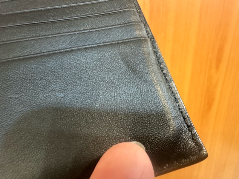 Balenciaga 黑復刻羊皮黑BB logo Monaco對開8卡短夾-6