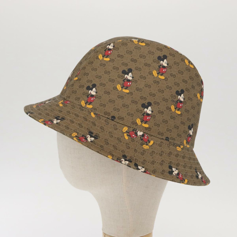 【日本直送】GUCCI Micro GG Supreme Disney 帽子 PVC材質 M碼 米色 602978 正品 am10313AM-2