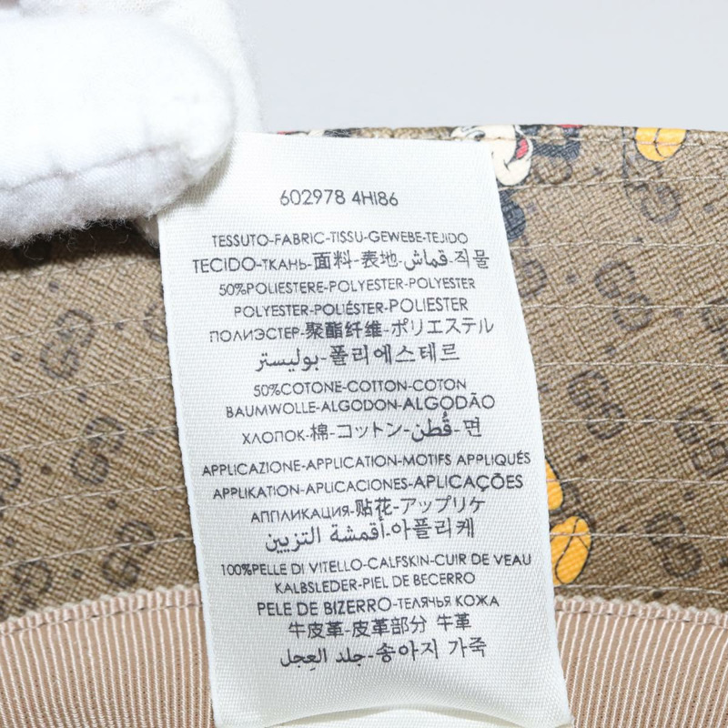 【日本直送】GUCCI Micro GG Supreme Disney 帽子 PVC材質 M碼 米色 602978 正品 am10313AM-10