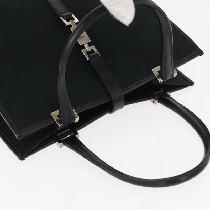 【日本直送】GUCCI GG帆布Jackie手提包 皮革 黑色 銀色 002 1065 正品 am10167V-5