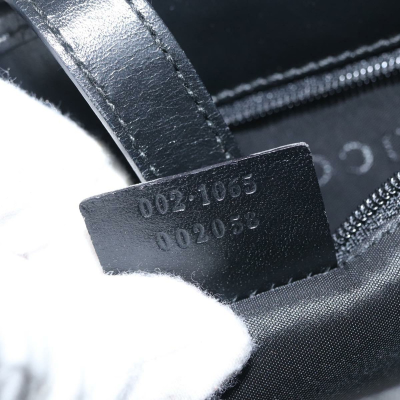 【日本直送】GUCCI GG帆布Jackie手提包 皮革 黑色 銀色 002 1065 正品 am10167V-10