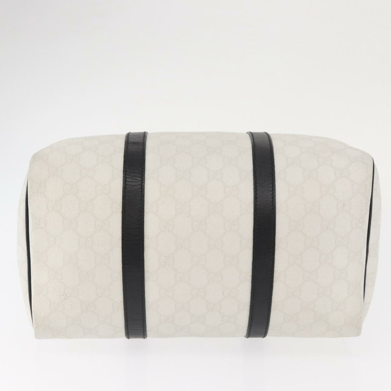 【日本直送】GUCCI GG Supreme 波士頓包 PVC 白色金色 370833 正品 am10191V-4