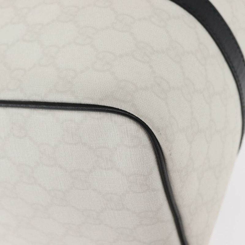 【日本直送】GUCCI GG Supreme 波士頓包 PVC 白色金色 370833 正品 am10191V-8