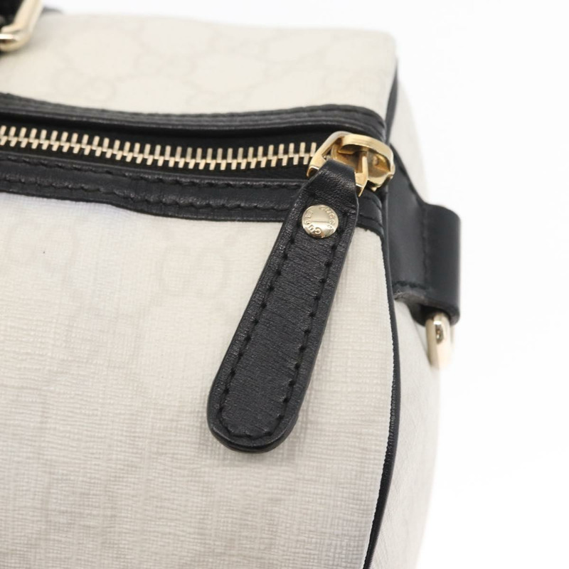 【日本直送】GUCCI GG Supreme 波士頓包 PVC 白色金色 370833 正品 am10191V-9