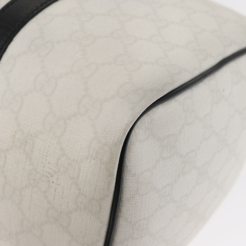 【日本直送】GUCCI GG Supreme 波士頓包 PVC 白色金色 370833 正品 am10191V-15