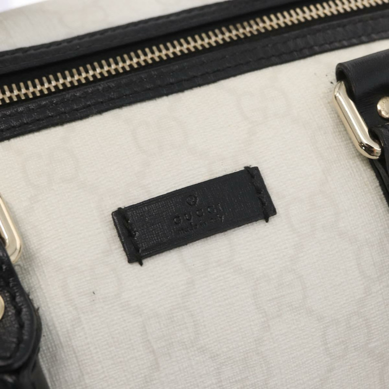 【日本直送】GUCCI GG Supreme 波士頓包 PVC 白色金色 370833 正品 am10191V-16