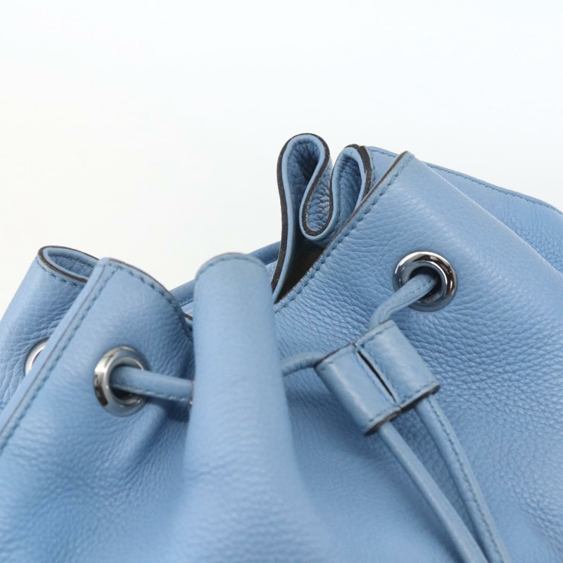 【日本直送】GUCCI 竹節雙肩包 皮革 淺藍色 銀色 370833 正品 BA9273V-18