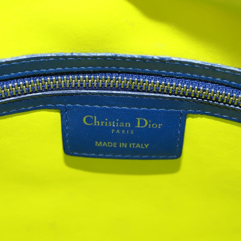 【日本直送】Christian Dior Lady Dior Canage 手提包，真皮材質，兩用，粉紅色/銀色，正品，貨號 161705M-19